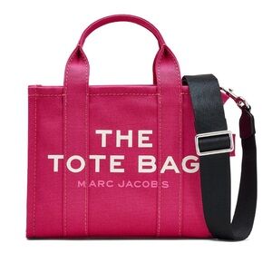New Marc Jacobs Canvas Small Tote Bag Raspberry Pink